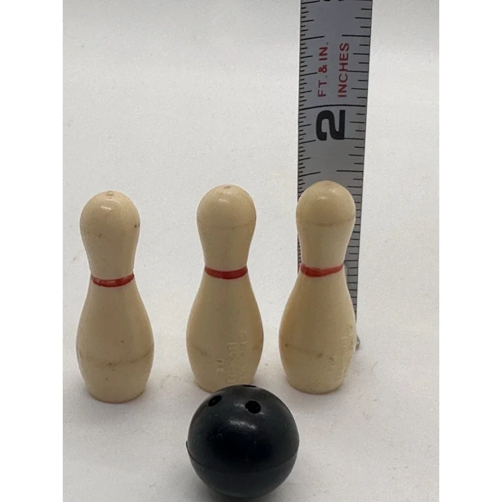 Wilton Bowling Cake Toppers 1974‎ WEI Mini Pins Balls Vintage Cake Decor Set